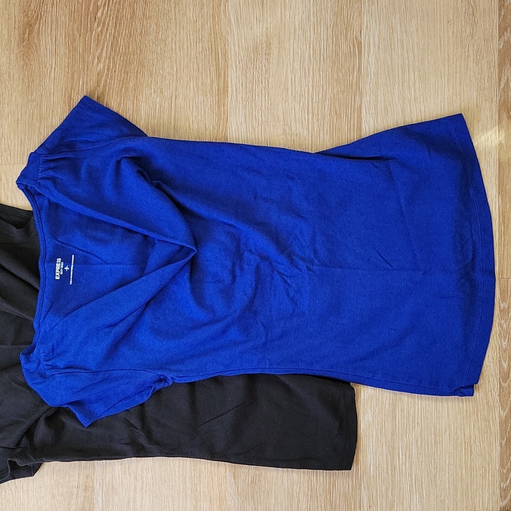 2 Express Sexy Basic Cowl Neck Tops - image 2